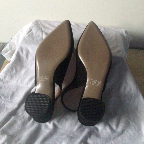 Aachcol Chunky Heel Black Sling Back Pump Size 9/40 - Picture 6 of 7